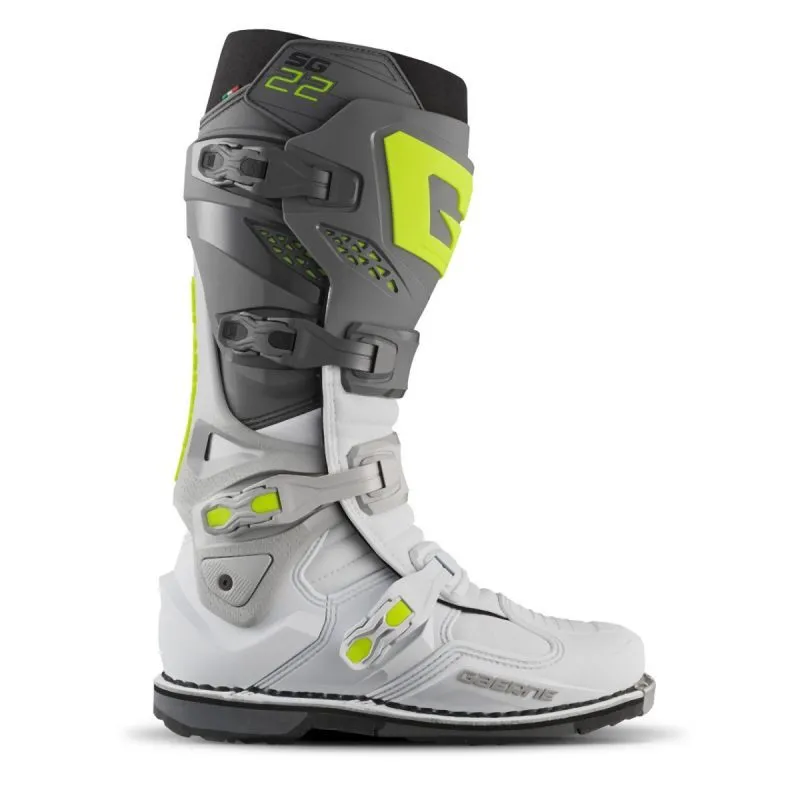 Gaerne MOTOCROSS/ENDURO Boots Model SG-22 ANTHRACITE/WHITE/GREY - Grey/White/Yellow
