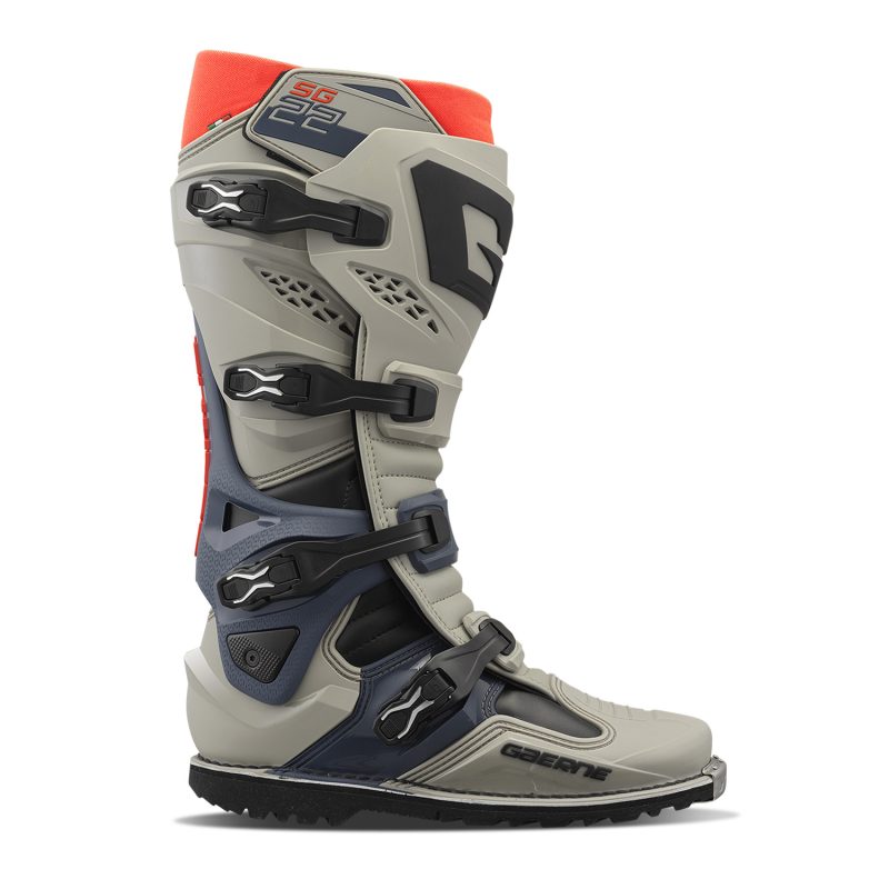 Gaerne MOTOCROSS/ENDURO Boots Model SG-22 GORE-TEX Enduro Rocky Sunset - Grey/Blue/Orange
