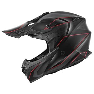 Kappa KV49 EVO Chaser Cross Helmet - Black/Grey/Matte Red