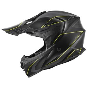 Kappa KV49 EVO Chaser Cross Helmet - Black/Grey/Fluo Matte Yellow