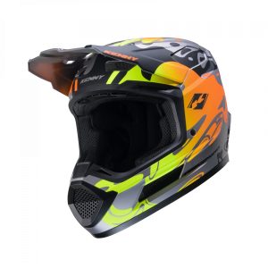 Kenny Racing MOTOCROSS/ENDURO Model Performance ERT Steel MATT Helmet - Grey/Green/Orange/Black