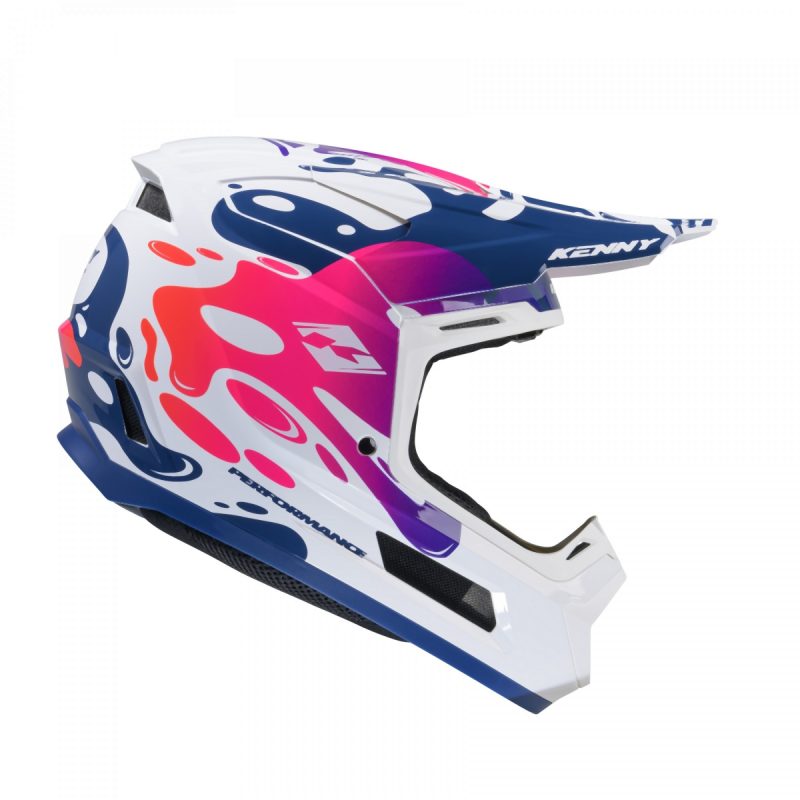 Kenny Racing MOTOCROSS/ENDURO Model Performance ERT Graphic Fluid Helmet - White/Blue/Pink