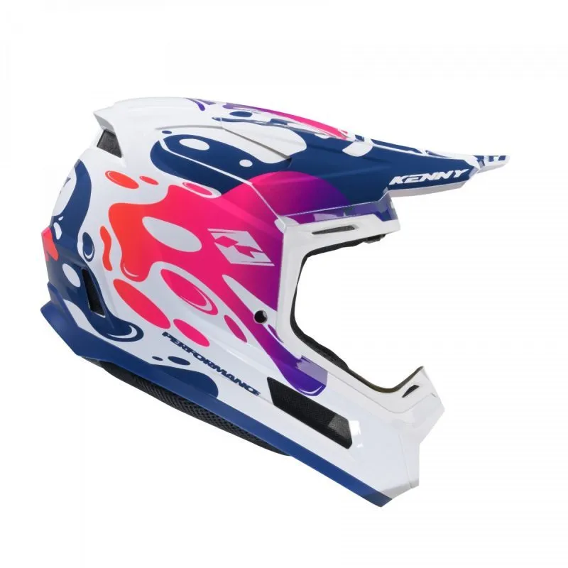 Kenny Racing MOTOCROSS/ENDURO Model Performance ERT Graphic Fluid Helmet - White/Blue/Pink