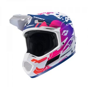 Kenny Racing MOTOCROSS/ENDURO Model Performance ERT Graphic Fluid Helmet - White/Blue/Pink