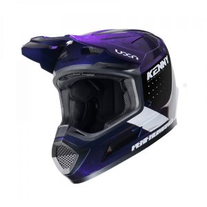 Kenny Racing MOTOCROSS/ENDURO Model Performance ERT Graphic Night Diamond Pearl Helmet - Purple/Black/White