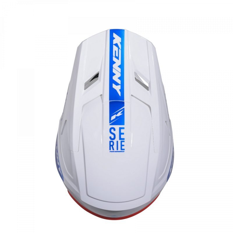 Kenny Racing MOTOCROSS/ENDURO Model Performance ERT Graphic FLAG Helmet - White/Red/Blue