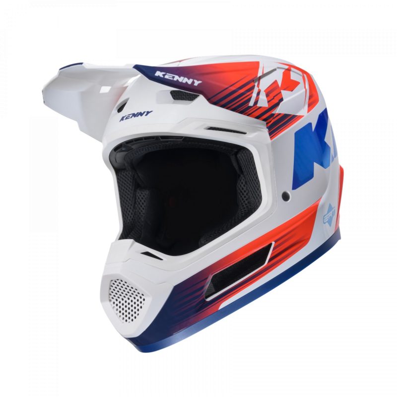 Kenny Racing MOTOCROSS/ENDURO Model Performance ERT Graphic Patriot Helmet - White/Red/Blue