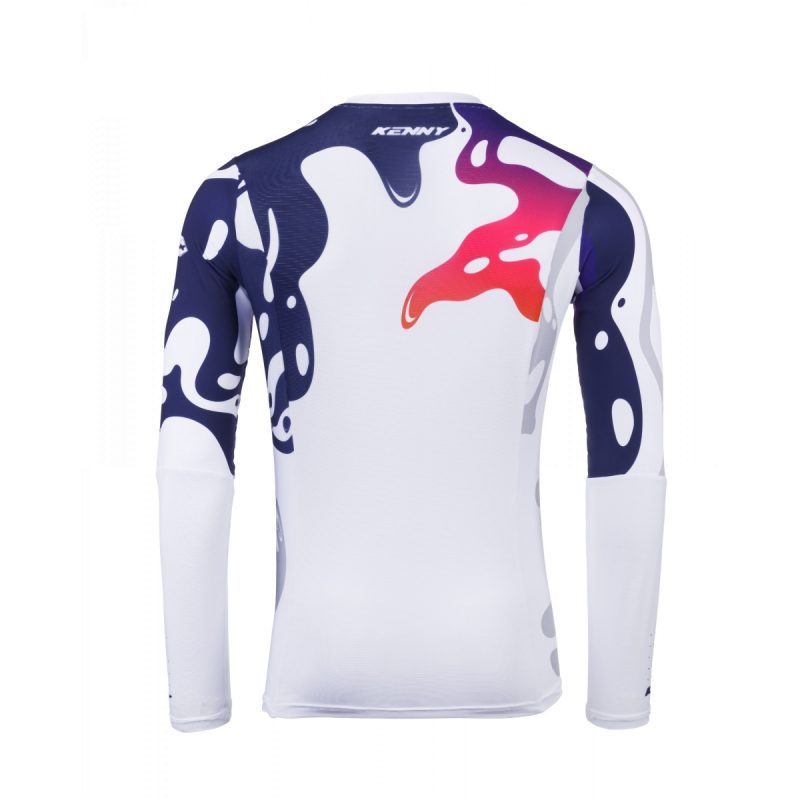 Kenny Racing Motocross JERSEY/ENDURO Model Performance Fluid - White/Grey/Red/Blue