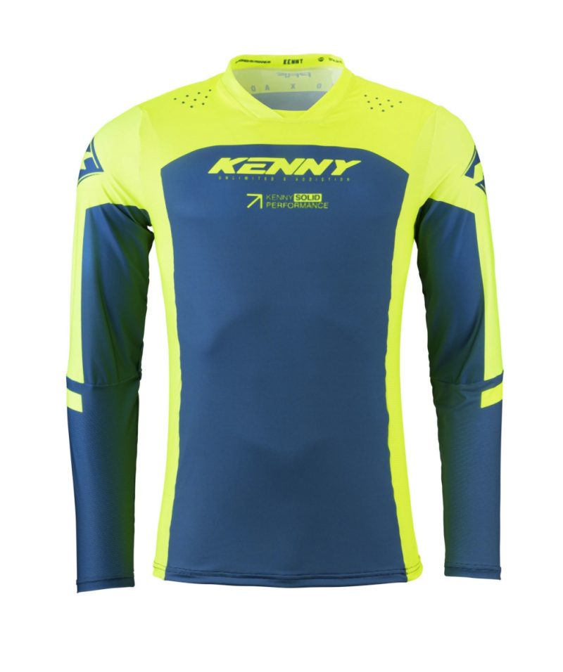 Kenny Racing Motocross JERSEY/ENDURO Model Performance Solid - Blue/Fluo Yellow