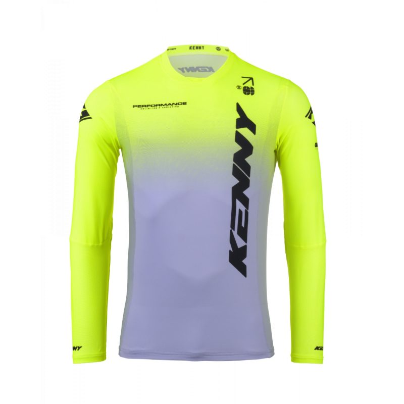 Kenny Racing Motocross JERSEY/ENDURO Model Performance Gradient - Grey/Fluo Yellow/Black