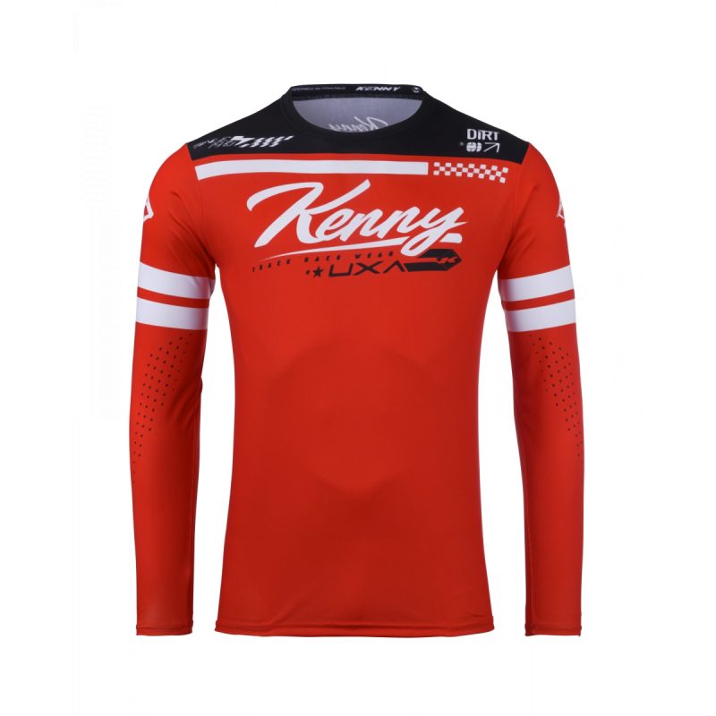 Kenny Racing Motocross JERSEY/ENDURO Model Track DIRT - Red/White/Black