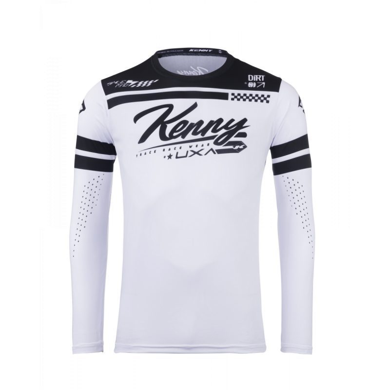 Kenny Racing Motocross JERSEY/ENDURO Model Track DIRT - White/Black