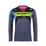 Kenny Racing Track Focus NEON Jersey 2 Kenny Racing Motocross JERSEY/ENDURO Model Track Focus - Black/Grey/Yellow/Pink