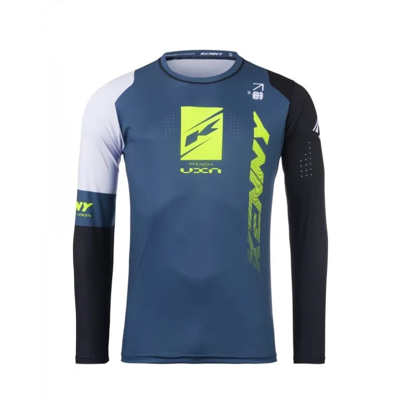 Kenny Racing Motocross JERSEY/ENDURO Model Track ZOOM Petrol - Blue/Yellow/White/Black