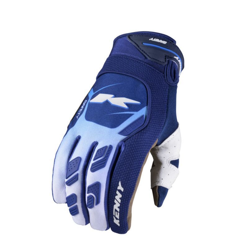 Kenny Racing MOTOCROSS/ENDURO Model Safety Gloves - Blue/White
