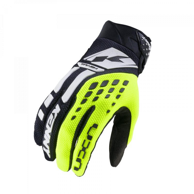Kenny Racing MOTOCROSS/ENDURO Model Track Gloves - Black/Fluo Yellow/White