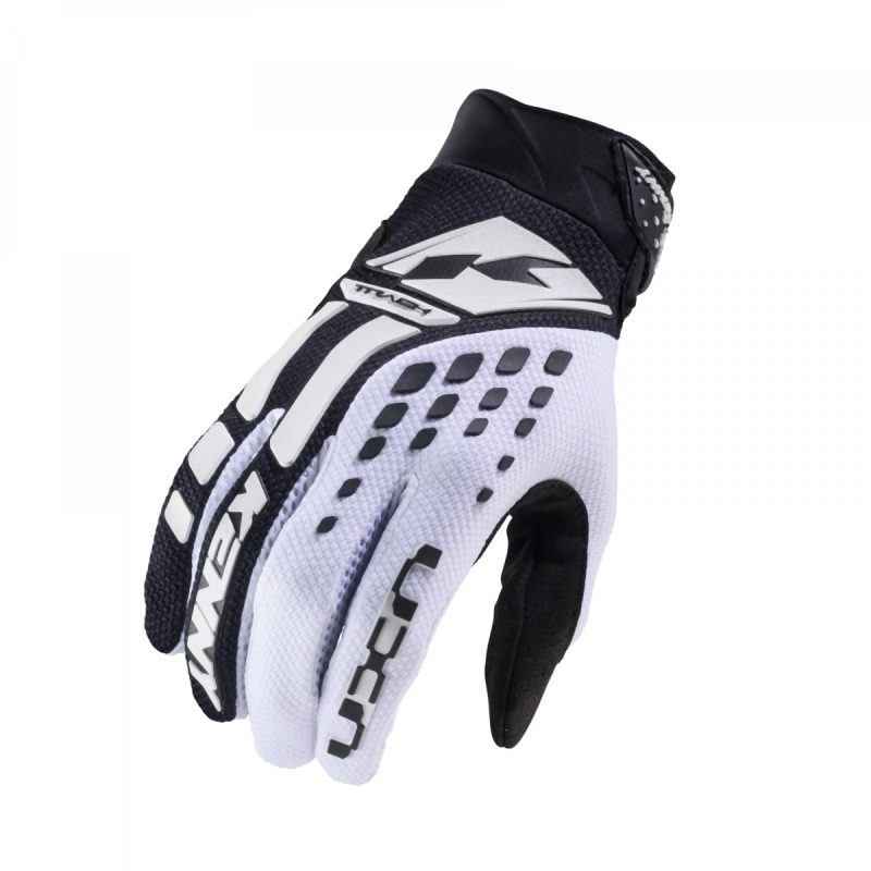 Kenny Racing MOTOCROSS/ENDURO Model Track Gloves - White/Black