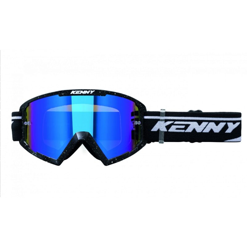 Kenny Racing Model Track+ Glitter Black Pearl - BLUE Goggles - Black/White (Brokat)