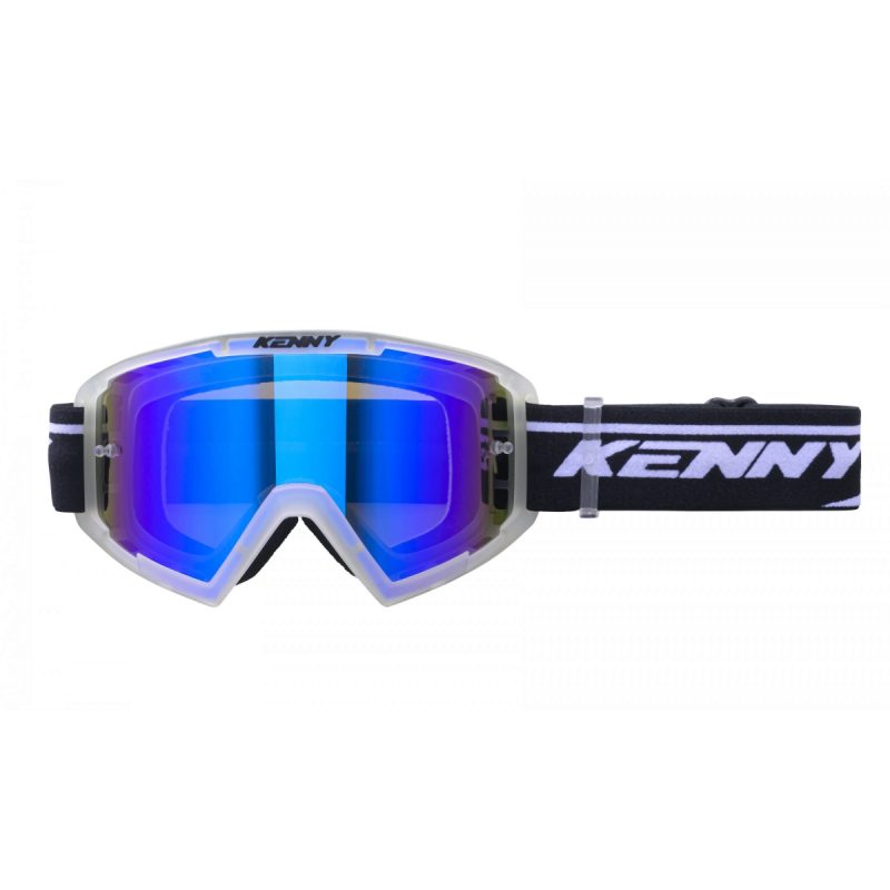 Kenny Racing Model Track+ Clear Crystal - BLUE Goggles - Clear/Black/White