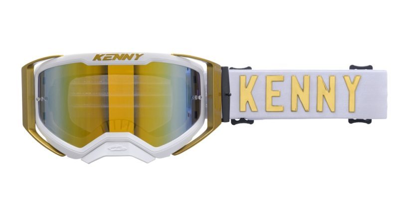 Kenny Racing Performance EVO 2 GOLD MIRROR- Mirror Goggles - Gold/White