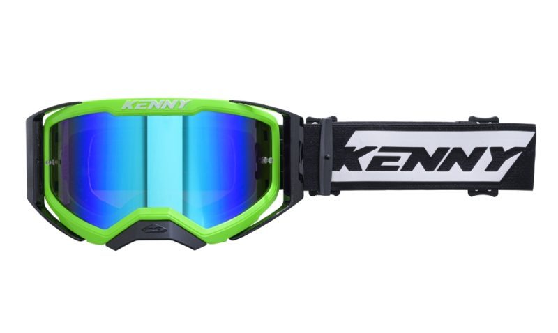 Kenny Racing Performance EVO 2 NEON Green Mirror Goggles - Fluo Zieolny/White/Black