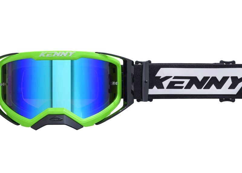 Kenny Racing Performance EVO 2 NEON Green Mirror Goggles - Fluo Zieolny/White/Black