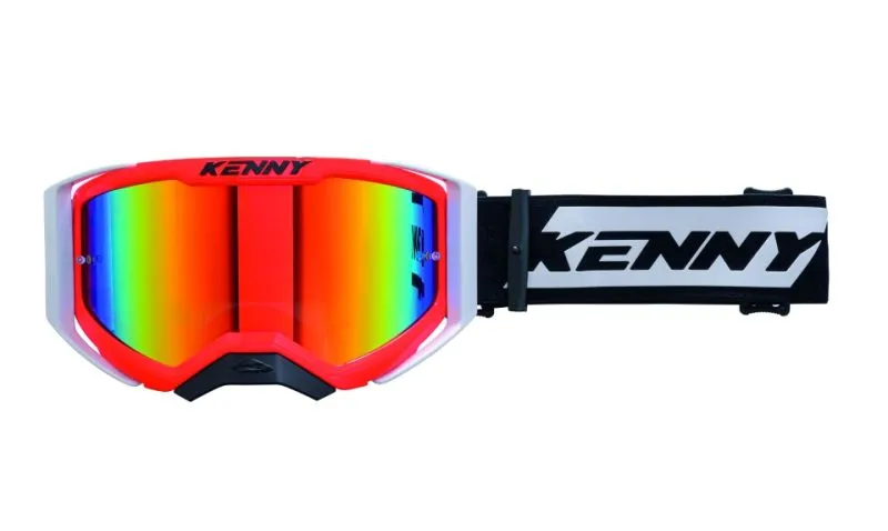 Kenny Racing Performance EVO 2 NEON RED Mirror Goggles - Red/Black/White