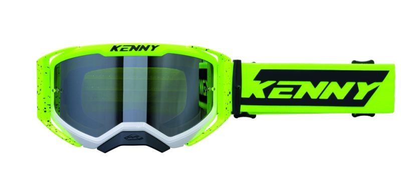 Kenny Racing Performance EVO 2 Yellow White Splash Clear Goggles - Fluo Yellow/Black