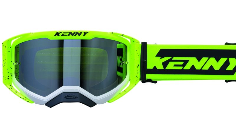 Kenny Racing Performance EVO 2 Yellow White Splash Clear Goggles - Fluo Yellow/Black