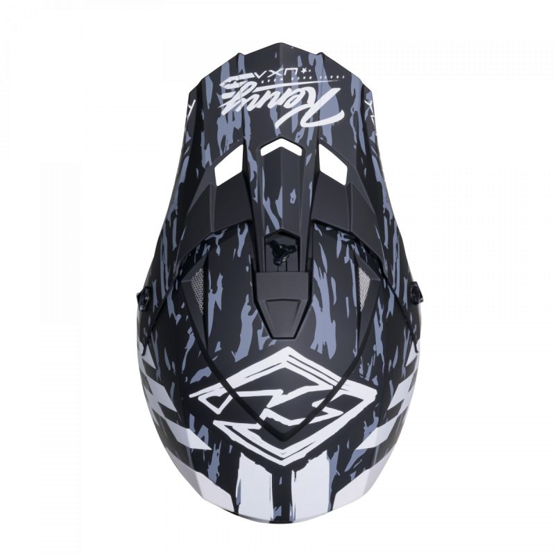 Kenny Racing MOTOCROSS/ENDURO Model Track Graphic DIRT MATT Helmet - Black/Grey