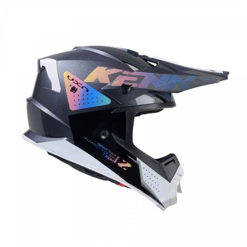 Kenny Racing MOTOCROSS/ENDURO Model Track Graphic ZOOM Helmet - Black/Grey/White/Kameleon