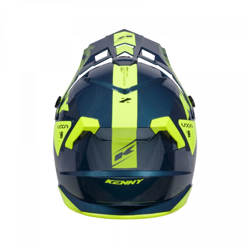 Kenny Racing MOTOCROSS/ENDURO Model Track Graphic ZOOM Petrol Helmet - Blue/Yellow