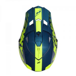 Kenny Racing MOTOCROSS/ENDURO Model Track Graphic ZOOM Petrol Helmet - Blue/Yellow