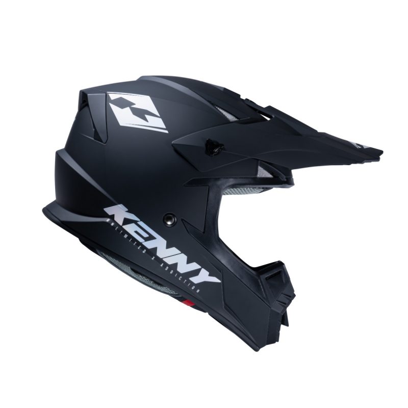 Kenny Racing MOTOCROSS/ENDURO Model Track Solid MATT Black Holographic Helmet - Black/Grey
