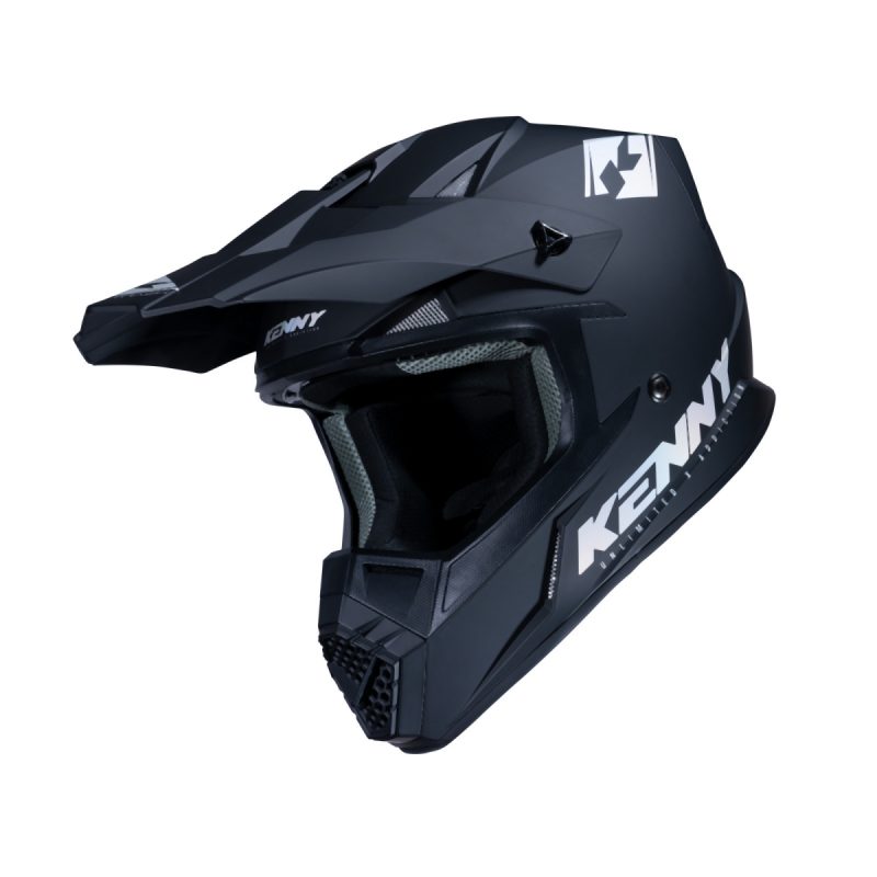 Kenny Racing MOTOCROSS/ENDURO Model Track Solid MATT Black Holographic Helmet - Black/Grey