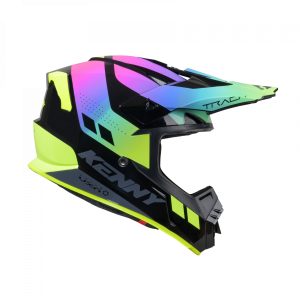 Kenny Racing MOTOCROSS/ENDURO Model Track Graphic NEON Helmet - Black/Green/Pink