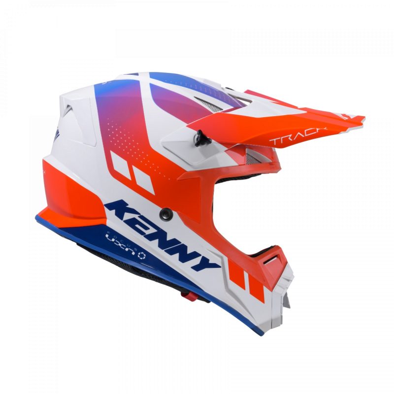 Kenny Racing MOTOCROSS/ENDURO Model Track Graphic Patriot Helmet - White/Blue/Red