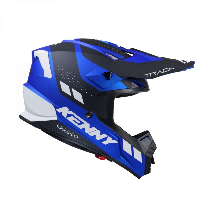 Kenny Racing MOTOCROSS/ENDURO Model Track Graphic Candy BLUE MATT Helmet - Black/Blue/White