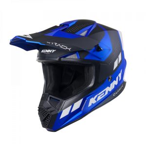 Kenny Racing MOTOCROSS/ENDURO Model Track Graphic Candy BLUE MATT Helmet - Black/Blue/White