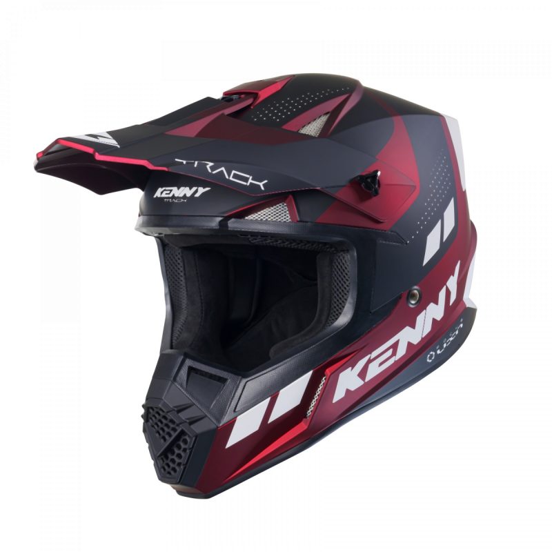 Kenny Racing MOTOCROSS/ENDURO Model Track Graphic Candy RED MATT Helmet - Black/Red/White