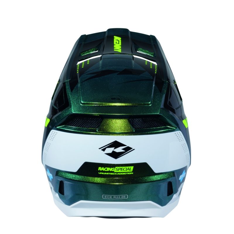 Kenny Racing MOTOCROSS/ENDURO Performance ERT Graphic Green Diamond Racing SPE Helmet - Zieolny/Black/White