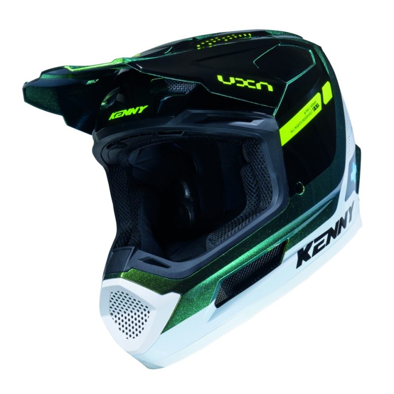 Kenny Racing MOTOCROSS/ENDURO Performance ERT Graphic Green Diamond Racing SPE Helmet - Zieolny/Black/White