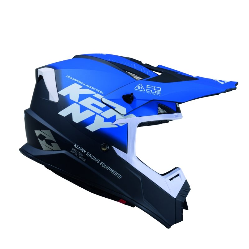 Kenny Racing MOTOCROSS/ENDURO Track Graphic Focus Helmet - Blue