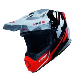 Kenny Racing MOTOCROSS/ENDURO Track Graphic Speed Black RED Helmet - White/Black/Czerowny