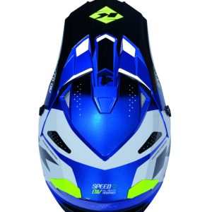Kenny Racing MOTOCROSS/ENDURO Track Graphic Speed Helmet - Blue/White/Yellow