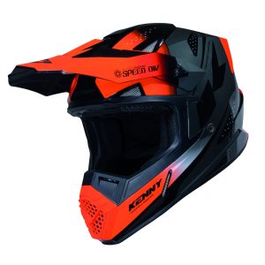 Kenny Racing MOTOCROSS/ENDURO Track Youth Graphic Speed Helmet - Orange/Black