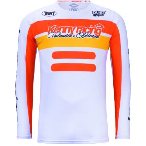 Kenny Racing Motocross JERSEY/ENDURO Force Beach DUST - Orange/White