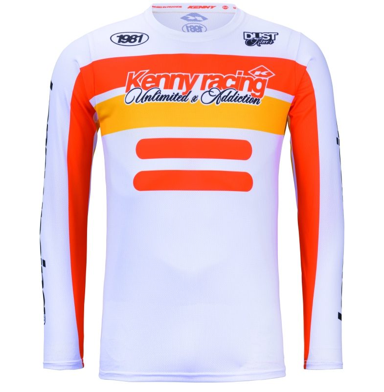 Kenny Racing Motocross JERSEY/ENDURO Force Beach DUST - Orange/White