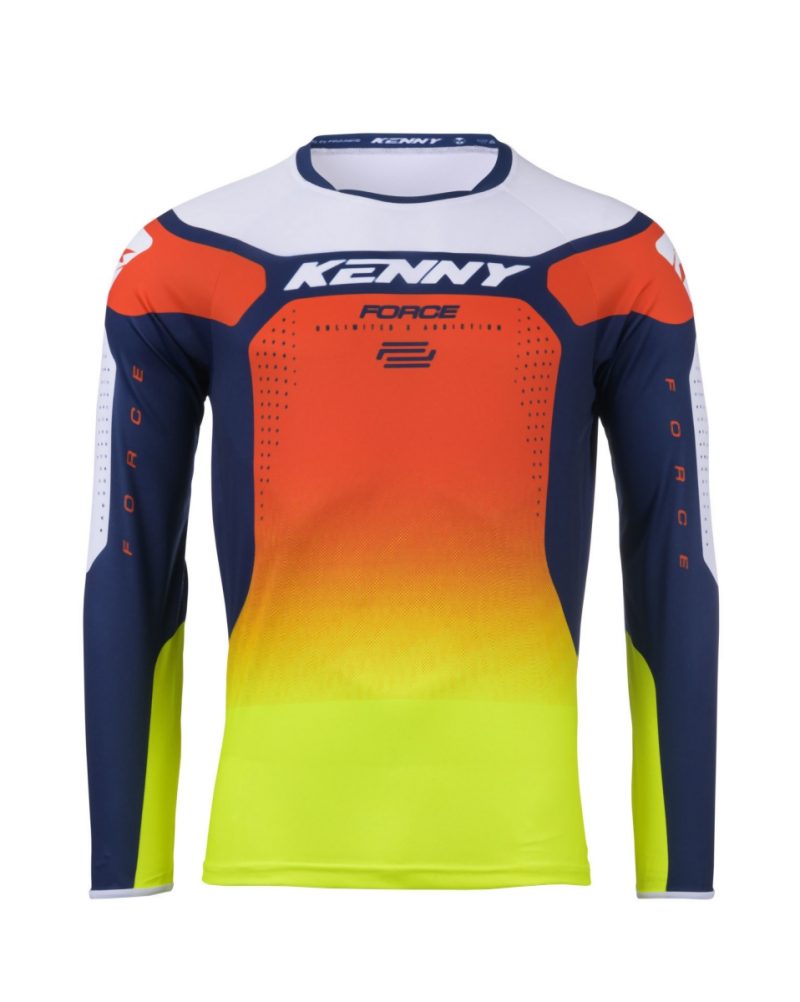 Kenny Racing Motocross JERSEY/ENDURO Model Force Spring Summer - Blue/White/Orange/Yellow
