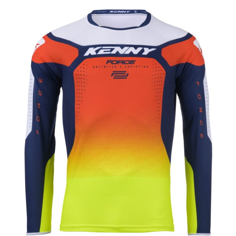 Kenny Racing Motocross JERSEY/ENDURO Model Force Spring Summer - Blue/White/Orange/Yellow